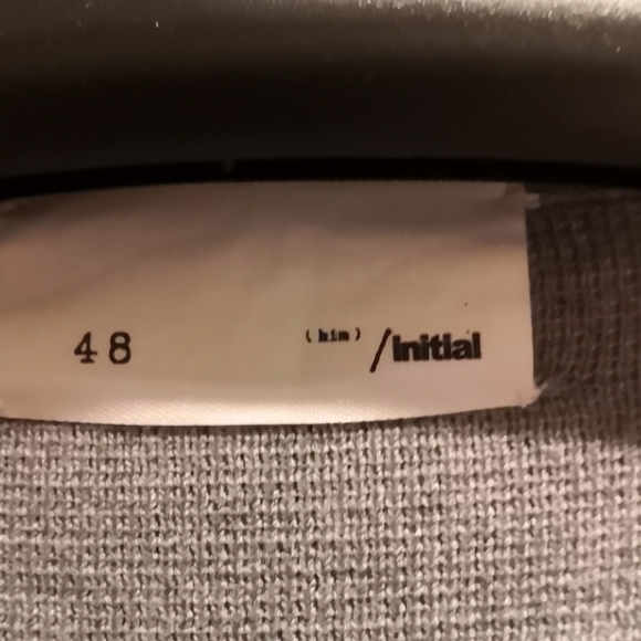 Men's grey cotton knit jacket - Picture 3 of 7